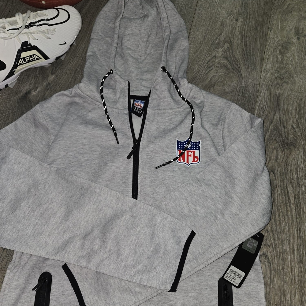 Gray NFL Zip-Up Hoodie